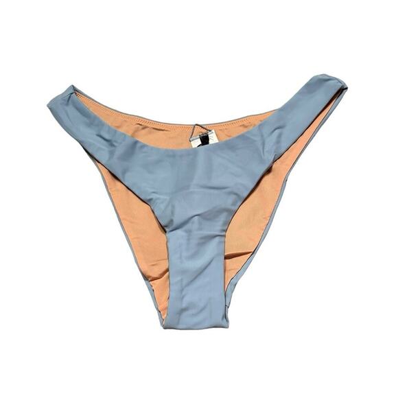 J. Crew Curved-Waist Cheeky Bikini Bottom in Light Blue Sz S NEW‎ - Picture 1 of 6